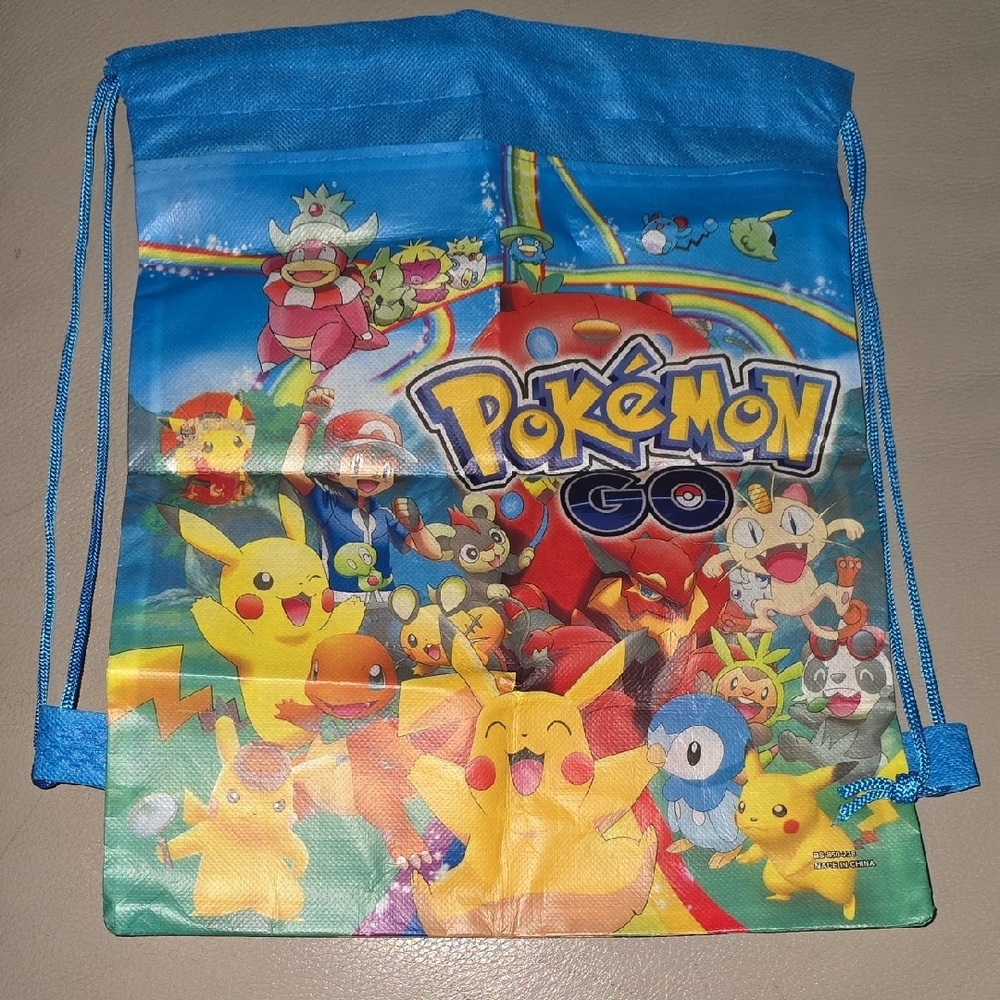 Colorful Pokémon Go Drawstring Bag